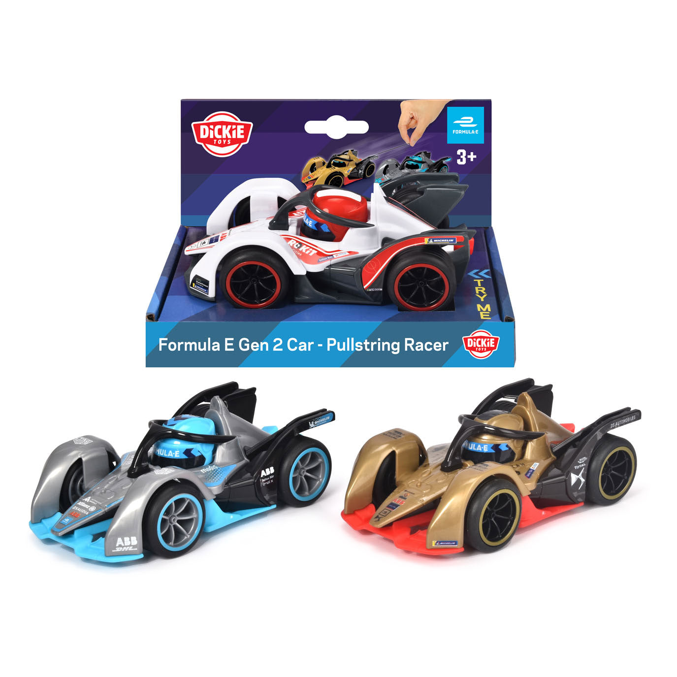 Dickie Formula E Tire Back Wire Car