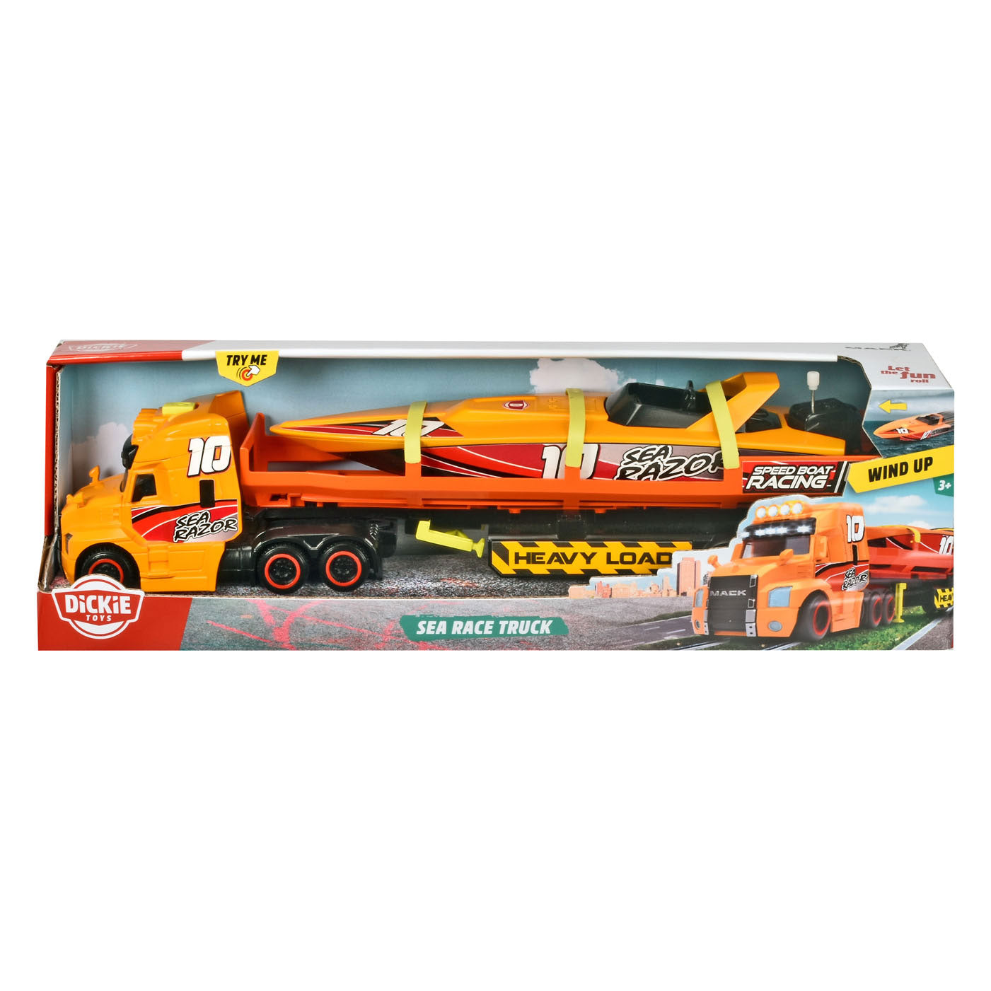 Camion dickie avec bateau à vitesse