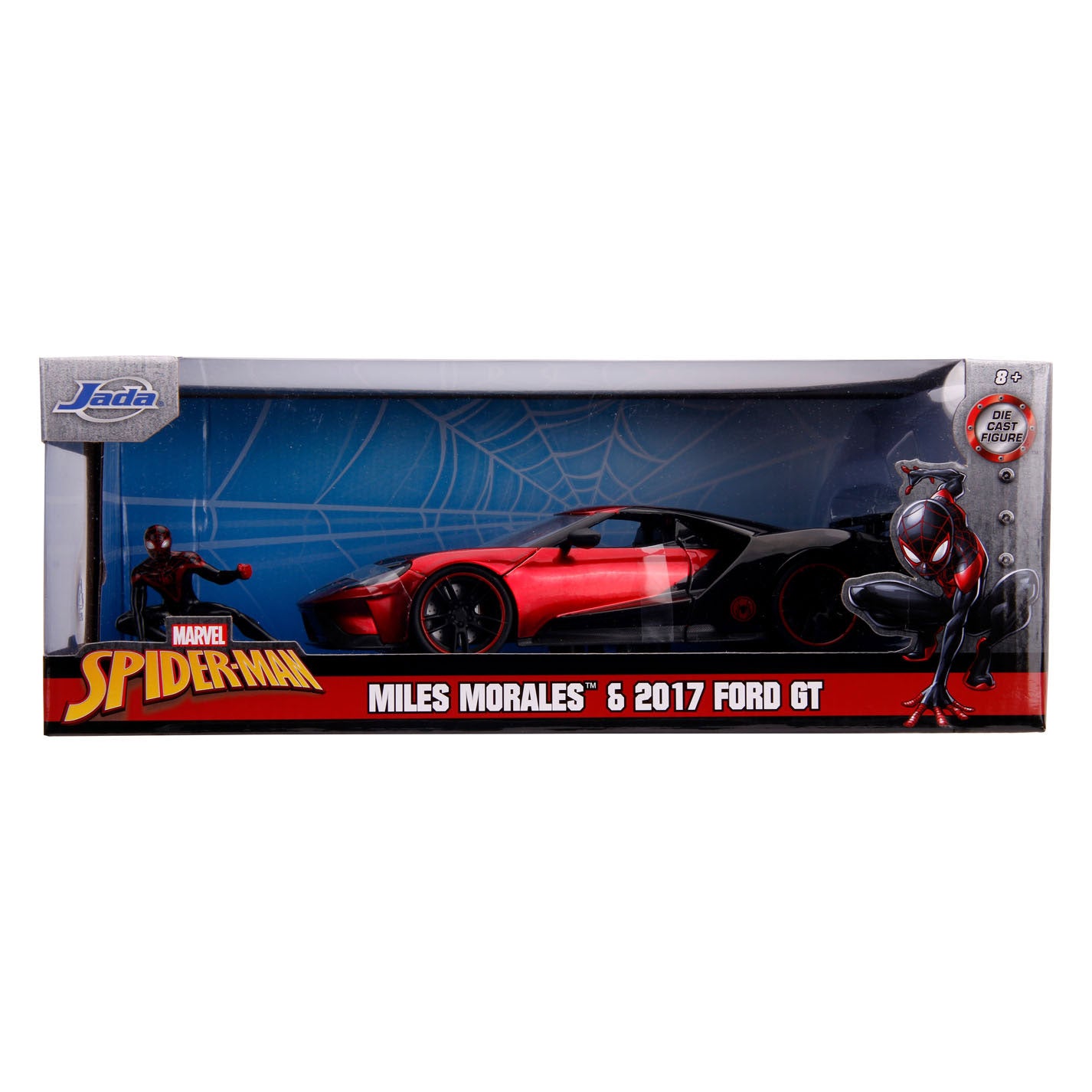 Jada Marvel Miles Morales Spiderman avec Ford GT Auto 1:24 2017