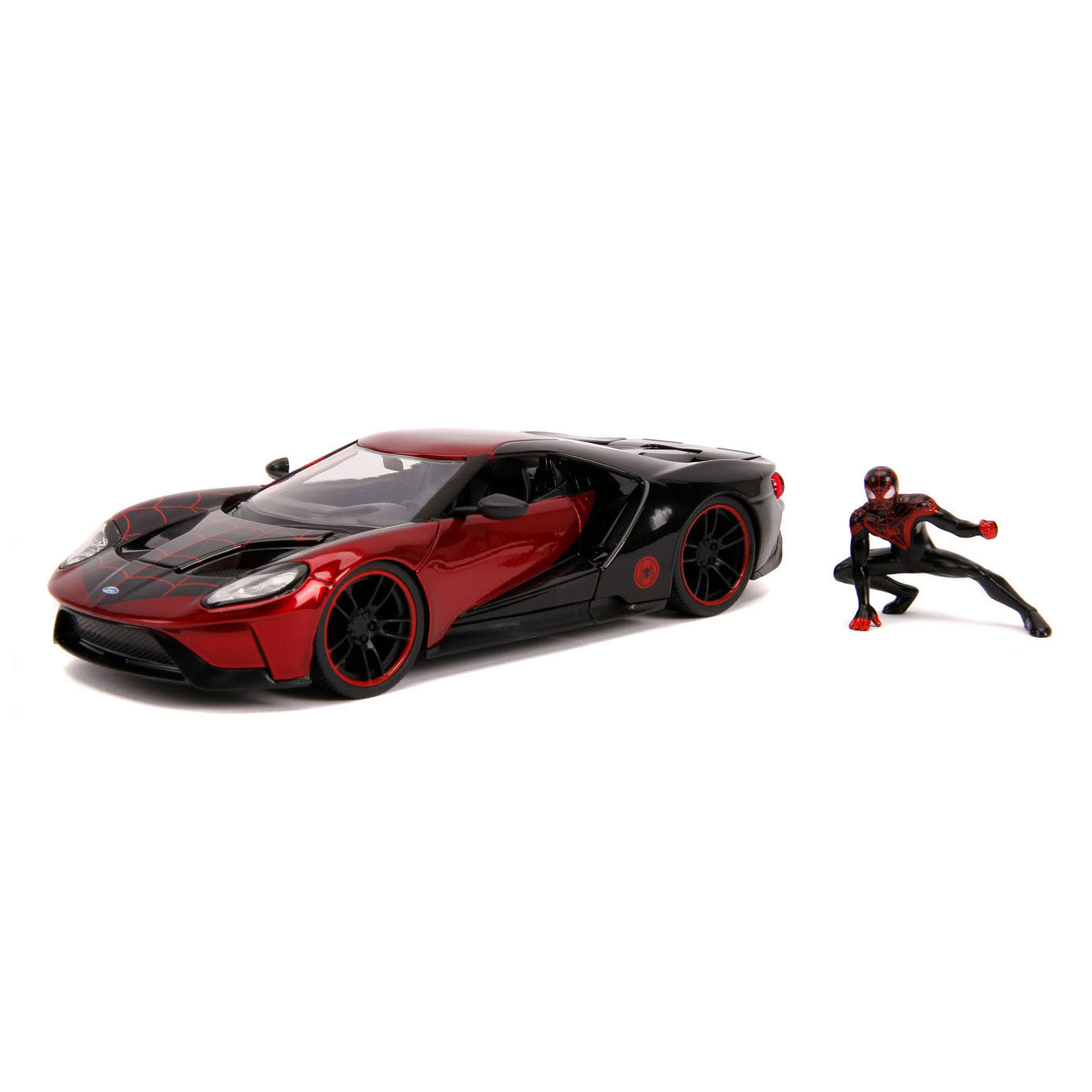Jada Marvel Miles Morales Spiderman avec Ford GT Auto 1:24 2017