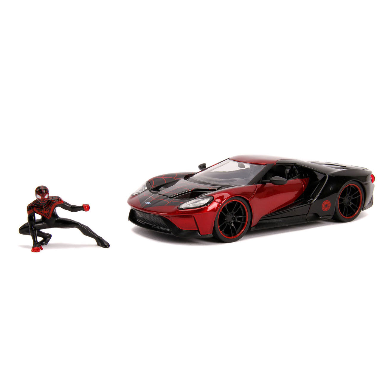 Jada Marvel Miles Morales Spiderman avec Ford GT Auto 1:24 2017