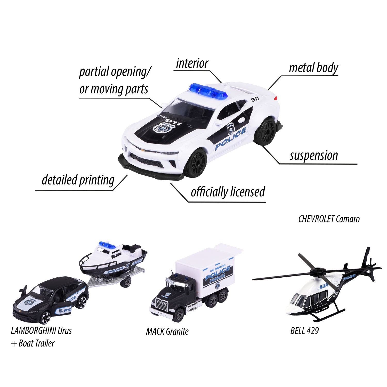 Mornicette Police Force Cars Giftpack, 4st.