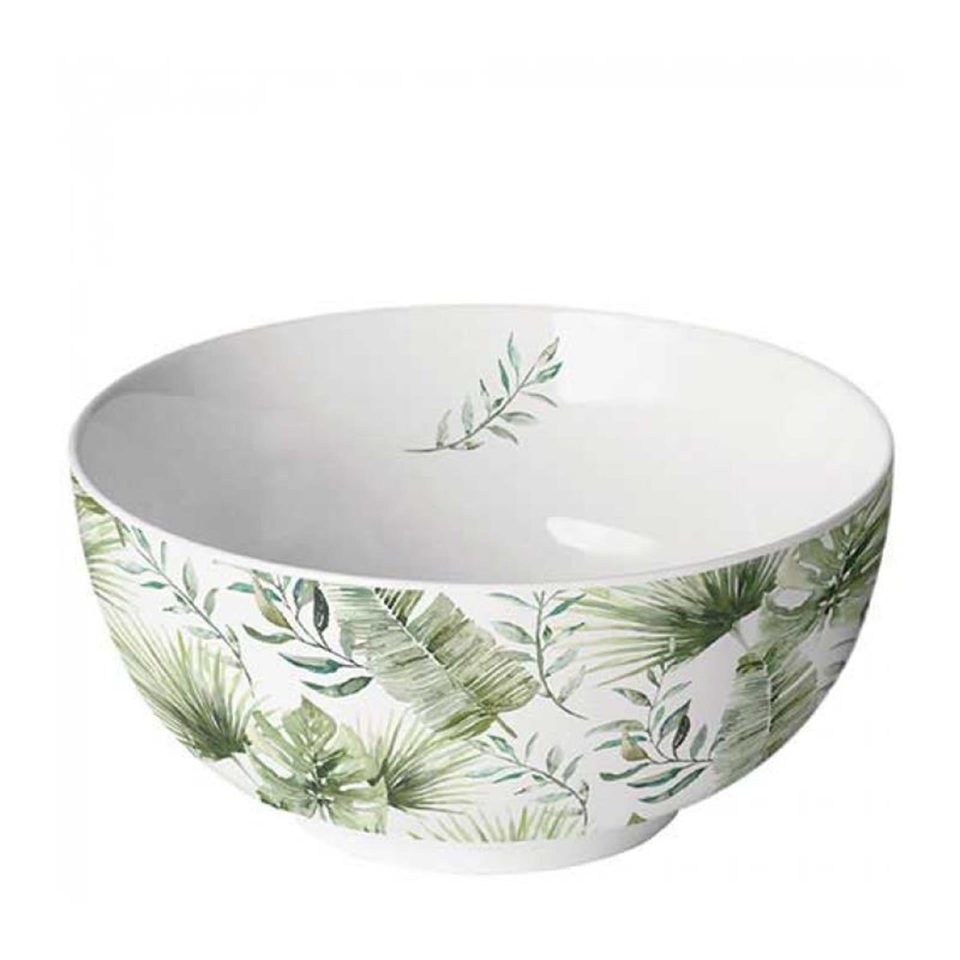 Bol d'ambiance feuilles de jungle blanches