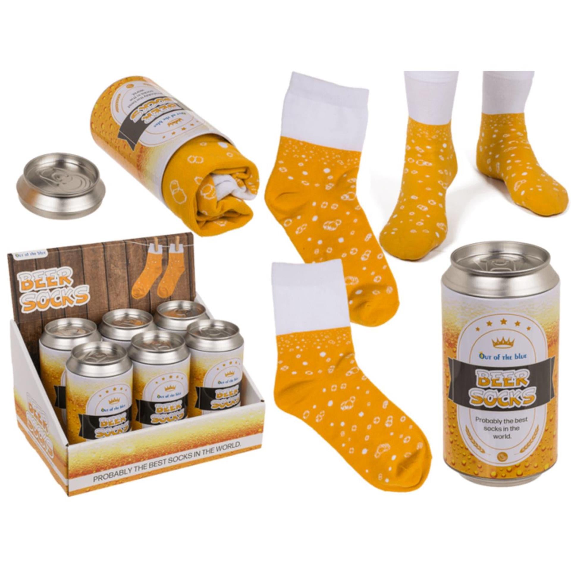 Chaussettes Ootb design bière en canette de bière 76% coton