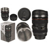 Ootb tasse de voyage objectif appareil photo acier inoxydable 15cm