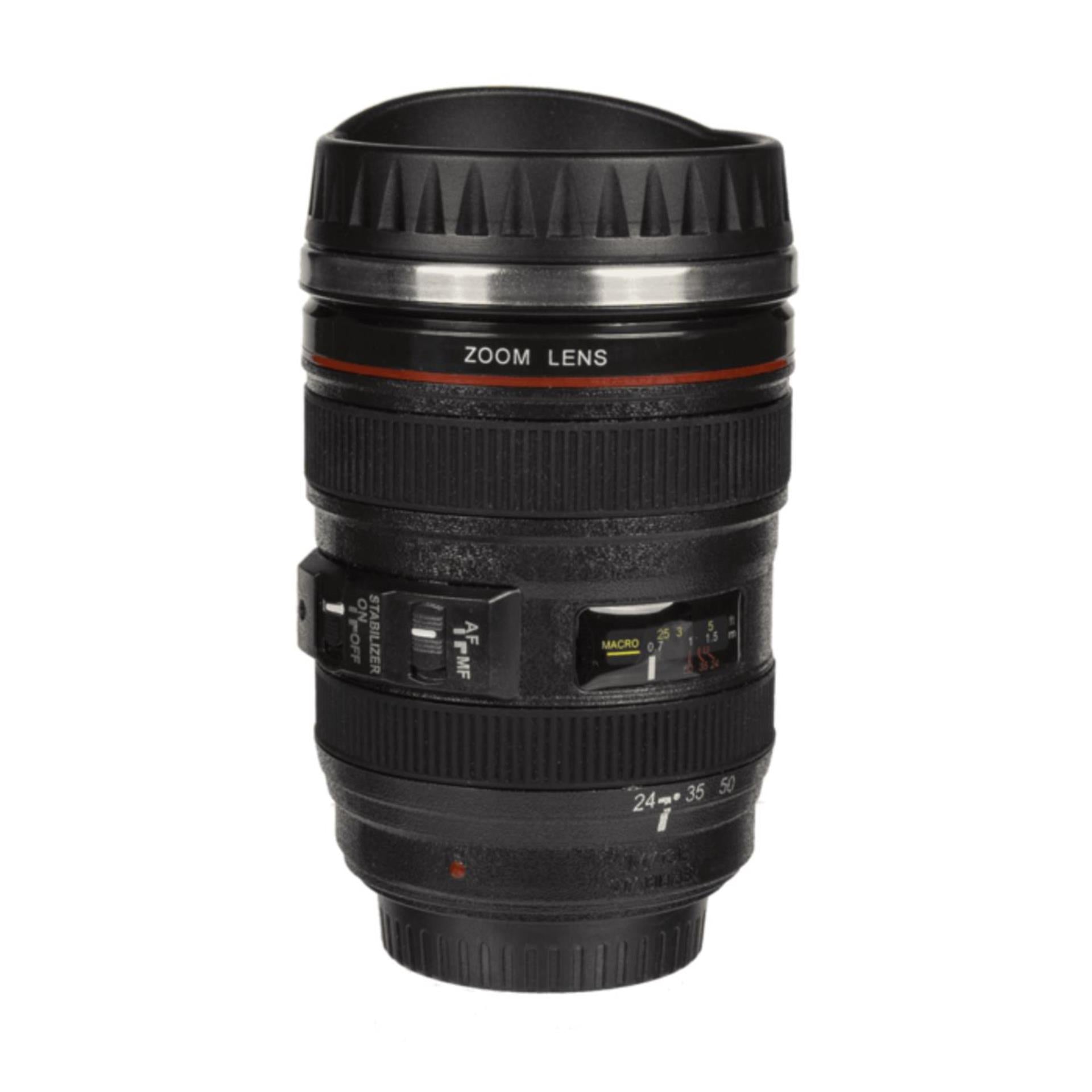 Ootb tasse de voyage objectif appareil photo acier inoxydable 15cm
