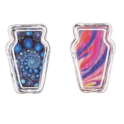 Cendrier en verre Ootb brille dans le noir 12x8cm