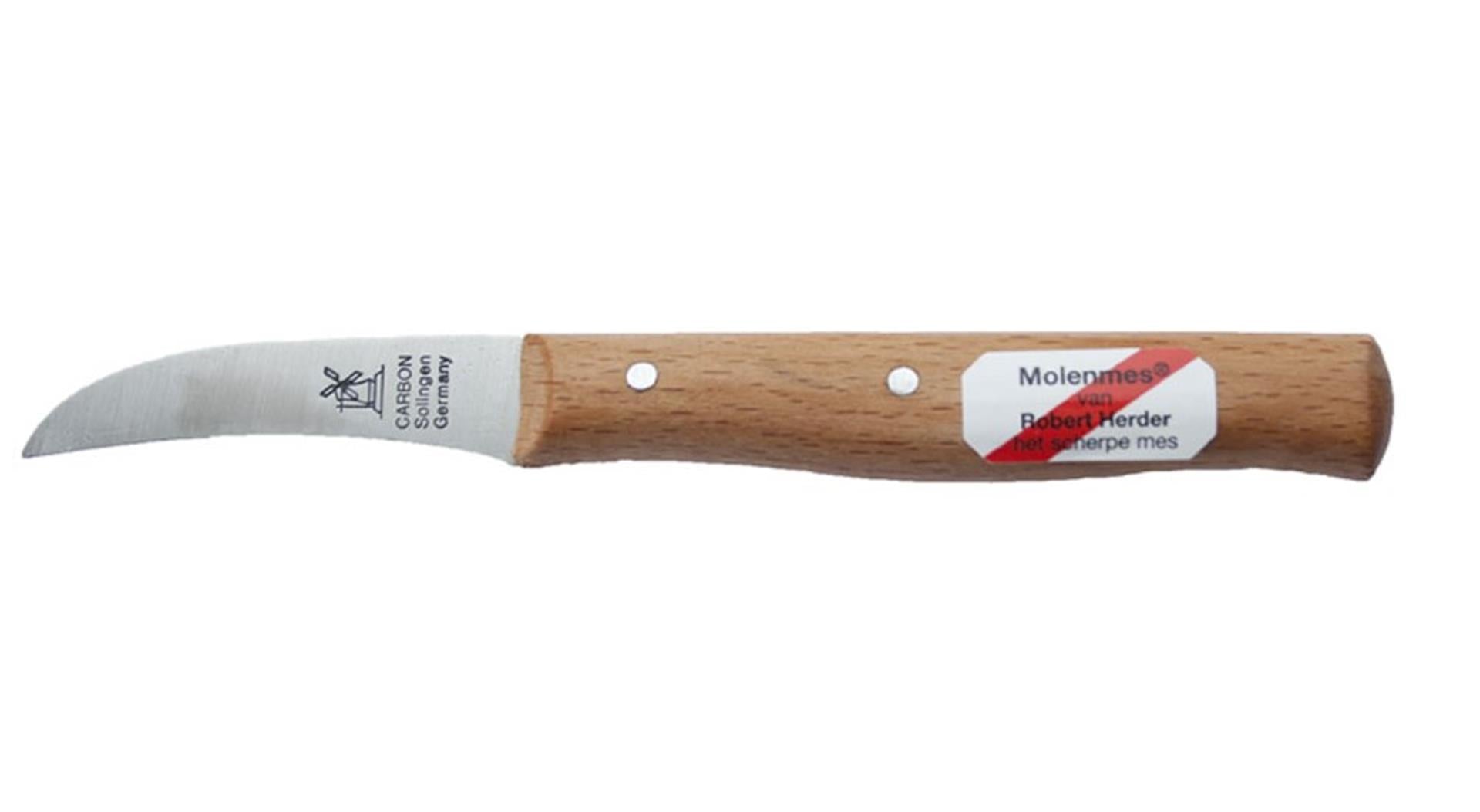 Couteau à éplucher Herder, couteau de moulin, acier inoxydable non tordu