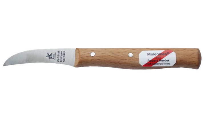 Couteau à éplucher Herder, couteau de moulin, acier inoxydable non tordu