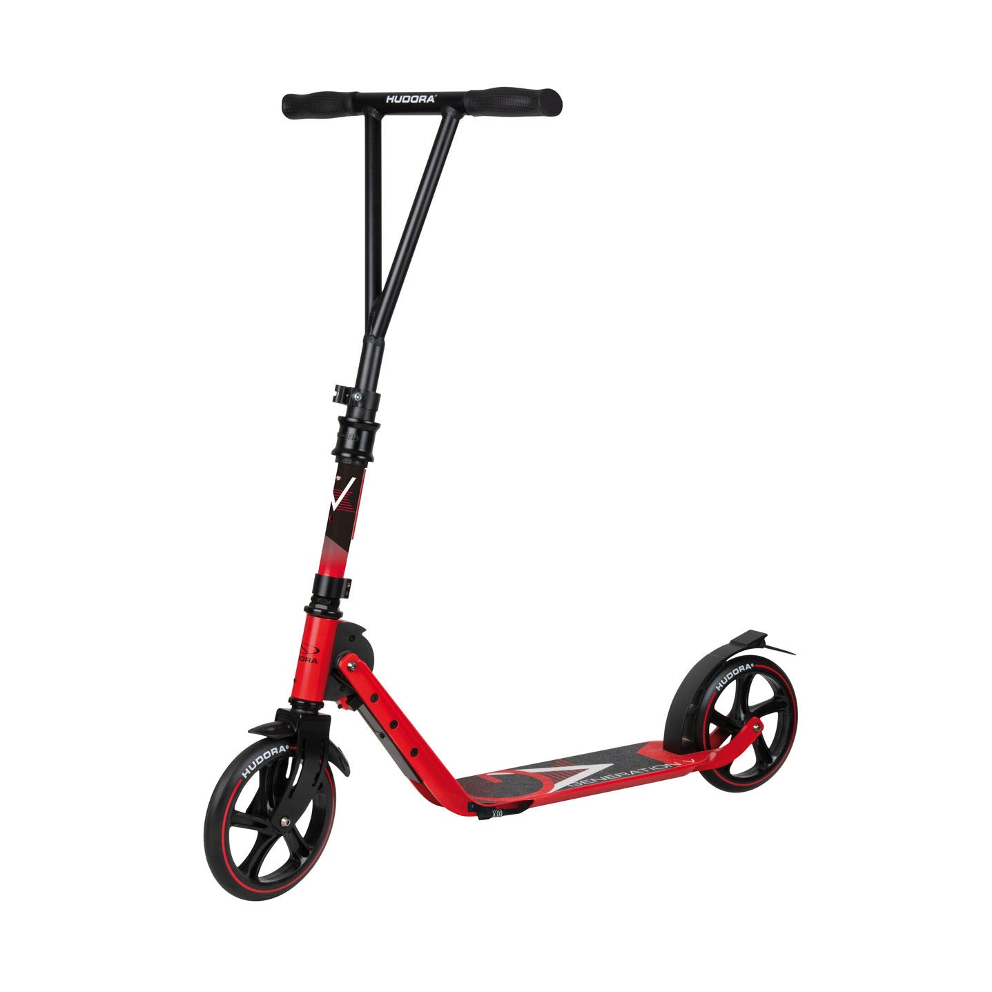 Hudora Bigwheel 205 avec volant en forme de V rouge