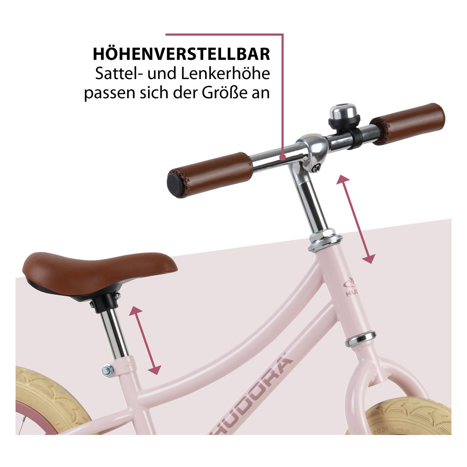 Hudora Balance Bike Vintage Pink