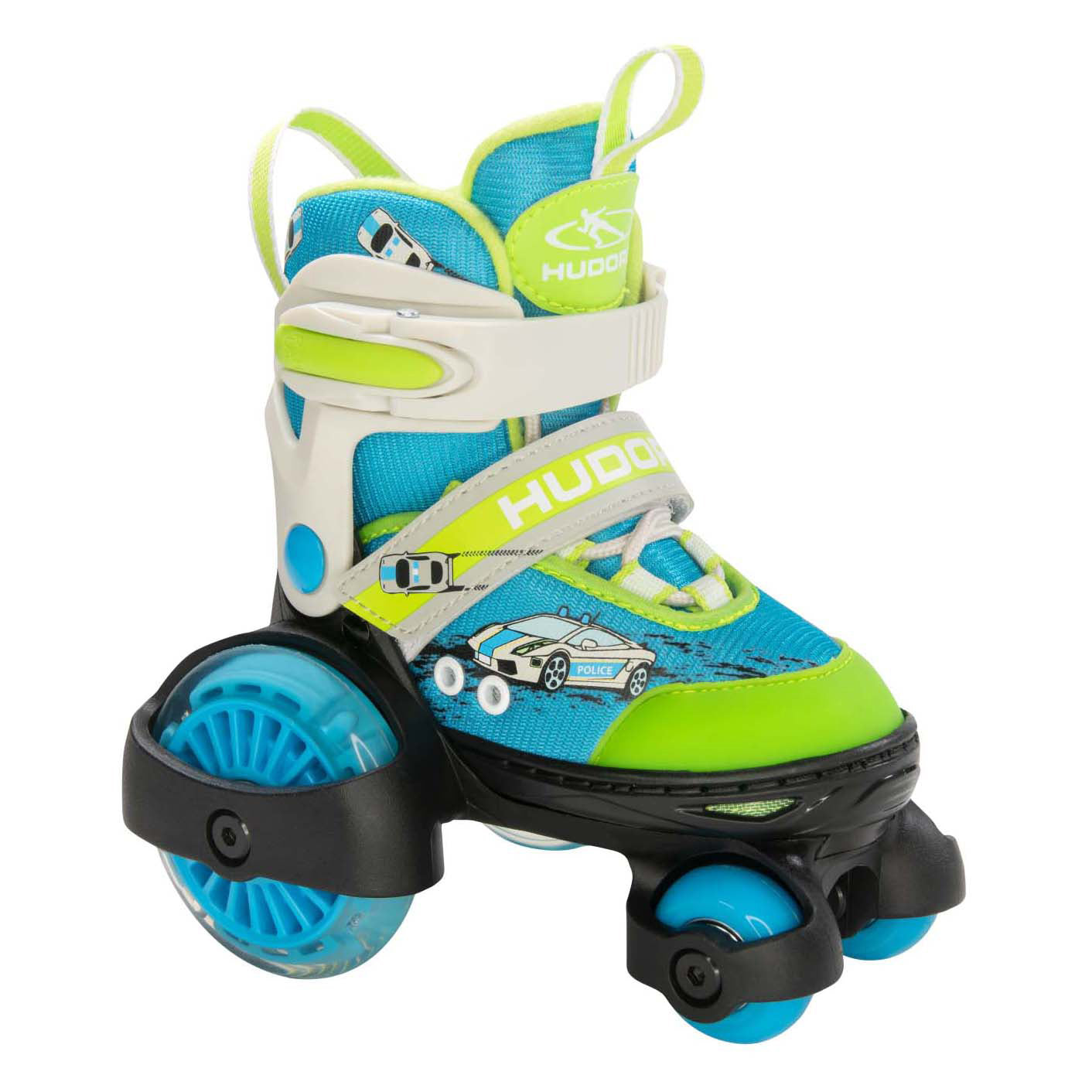 HUDORA ROLLER PATAGE My First Quad LED Auto, taille 26-29
