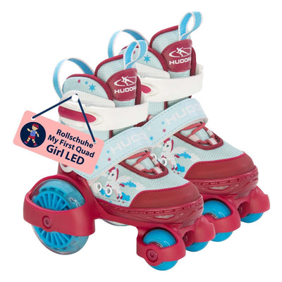 Hudora Roller Skates My First Quad LED Eenhoorn, taille 26-29