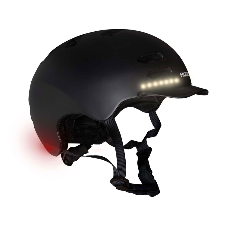 Casque de patineur Hudora avec vêtements et noir LED, taille S (53-55 cm)