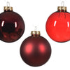 Decoris Set de boules de Noël en verre sang de bœuf 21 pièces