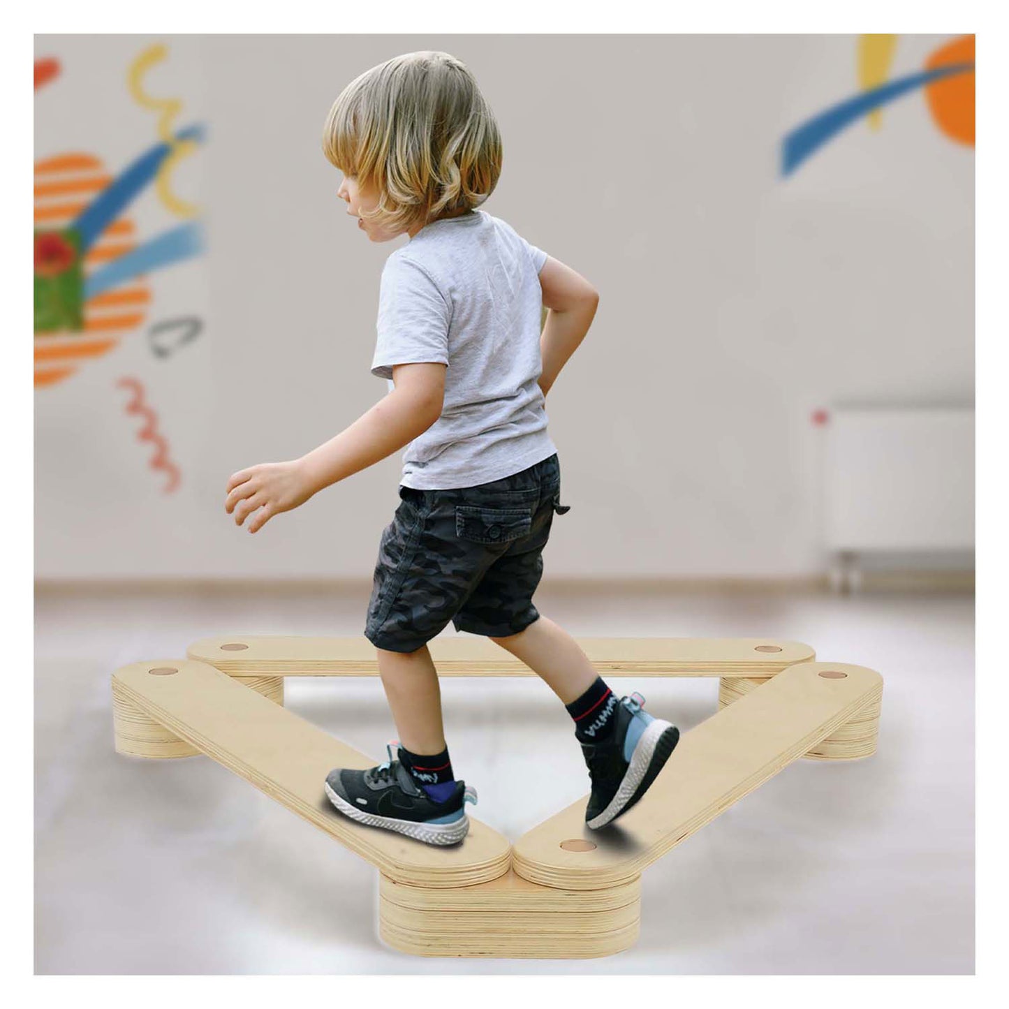 Jeu de balance en bois RC, 8 pièces.