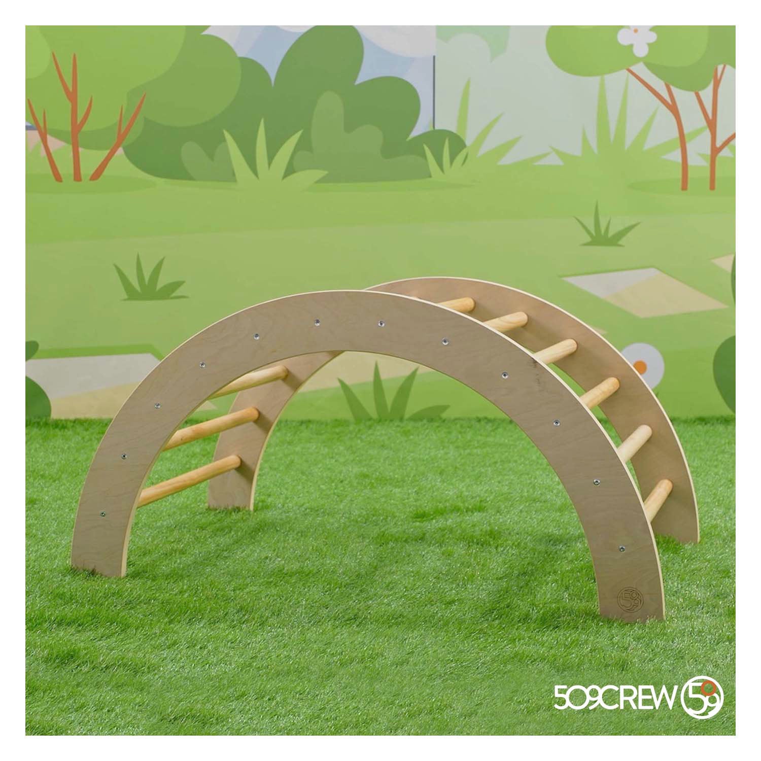 Arc en bois grimpant 2 en 1