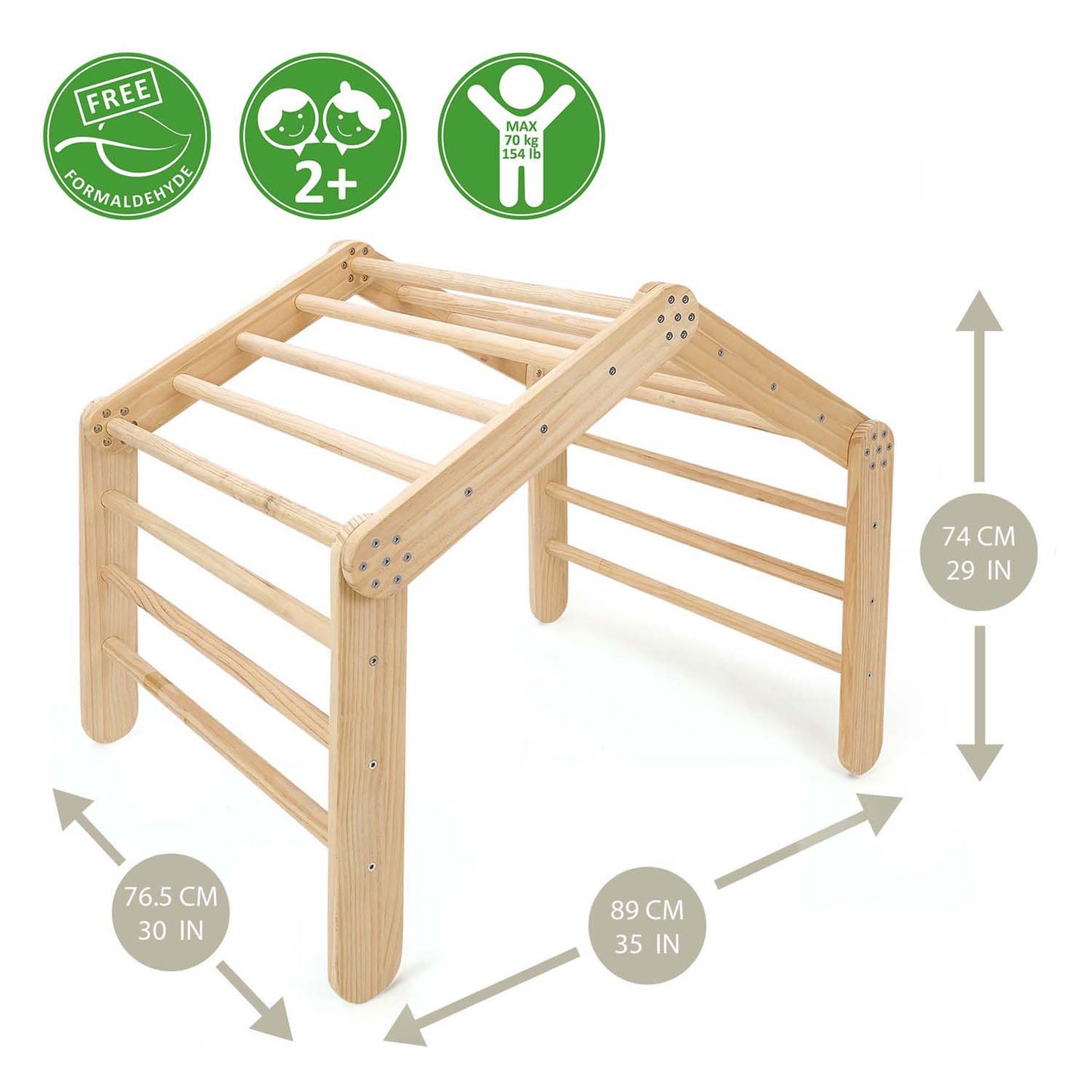 Maison d'escalade multifonctionnelle en bois