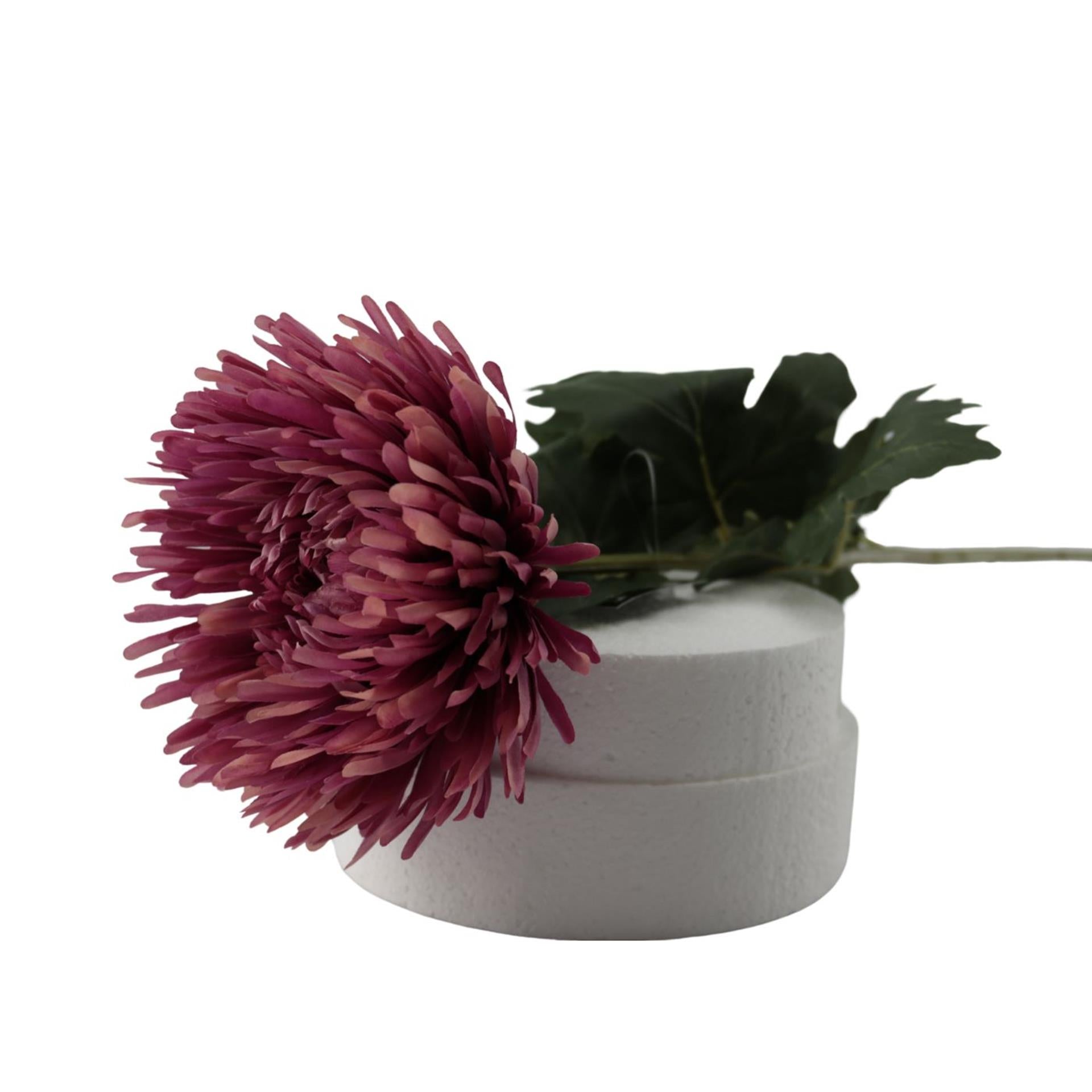 Manoir atmosphère fleur artificielle chrysanthème rose 91x19x19cm