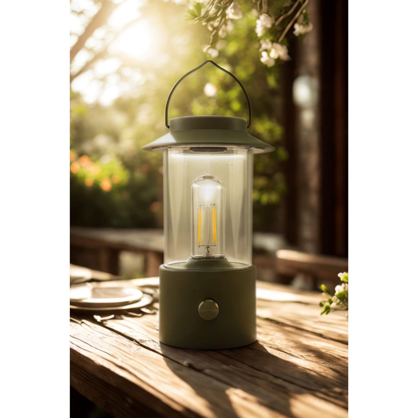 Anna's collection Lanterne LED olive 24x9cm sur USB