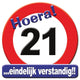 Panneau de signalisation en forme de bouclier couronne Paperdreams - 21 ans