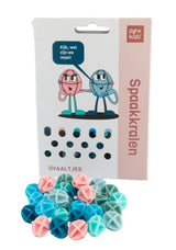 Perles de parole à vélo PEXKIDS BALLEN triés 6 couleurs (30 pièces sur la carte) - afbeelding 1