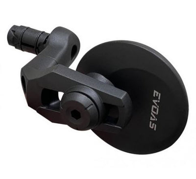 Evoas miroir luxe noir rond plug-in réglable