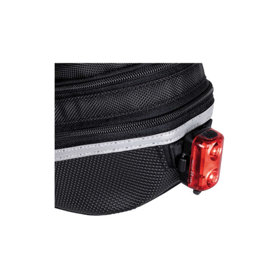 Sac à selle topak wp II M, noir, eau -pellent, polyester, adaptateur, 1,25L, QuickClick, réfléchissant, 152g
