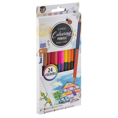 Crayons de couleur artisanat créatifs à double faces, 12e.
