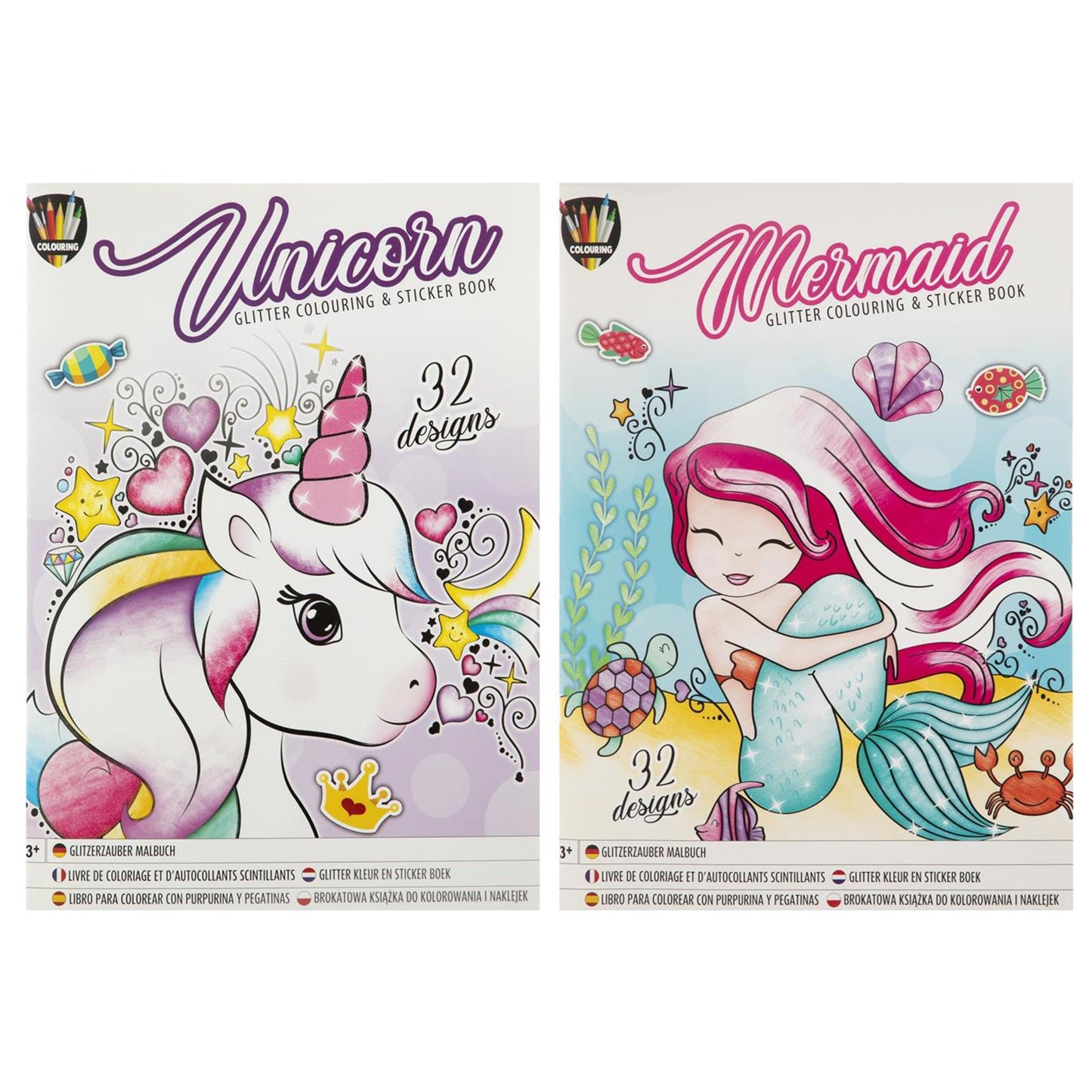 Creative Craft Group Glitter Colors Sticker Book Sirène