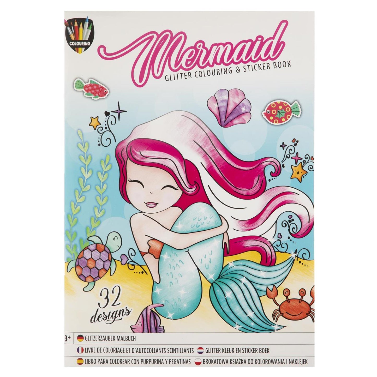 Creative Craft Group Glitter Colors Sticker Book Sirène
