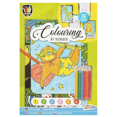 Couleurs de groupe d'artisanat créatif par numéro avec 6 crayons de couleur