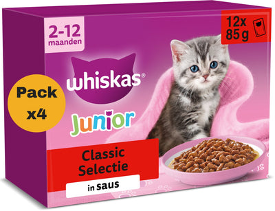 Whiskas Multipack Pouch Junior Selection Meat in Sauce