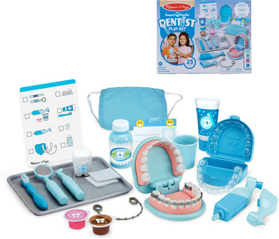 Melissa Doug - coffret de jeu dentiste - 25 pièces - avec outils vibrants