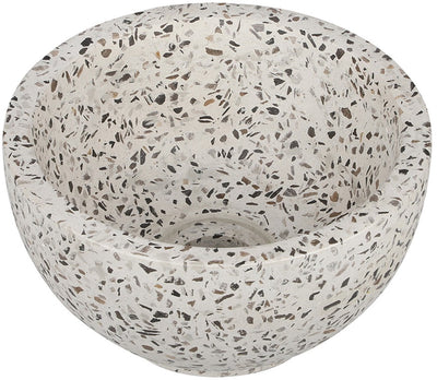 Lavabo de rivière Differnz - 23x23x12cm - terrazzo noir et blanc