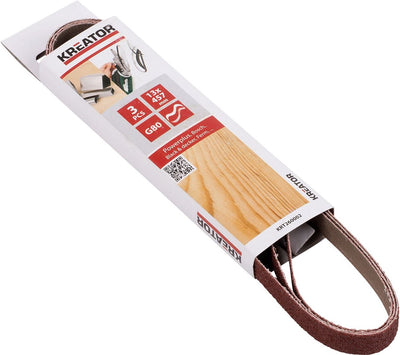 Bande abrasive Kreator 13x457 k80 3 pièces