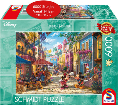 Schmidt - puzzle - Disney, Mickey Minnie au Mexique - Thomas Kinkade Studios - 6000 pièces - adultes - à partir de 14 ans