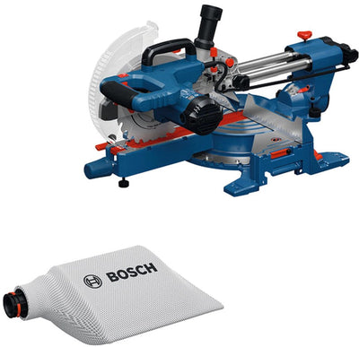 Scie à tronçonner Bosch bleue gcm305-216s - scie à onglet - 216 mm (lame de scie, pince, sac à poussière, règle) - 0601b61000