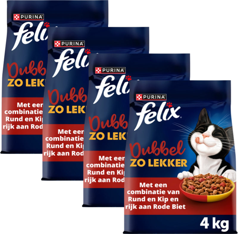 Felix deux fois plus savoureux - poulet au bœuf - 4 x 4kg