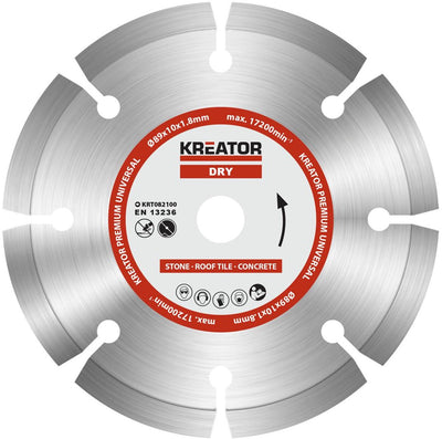 Kreator krt082100 disque diamanté √ò89 mm - premium - tuile en béton de pierre