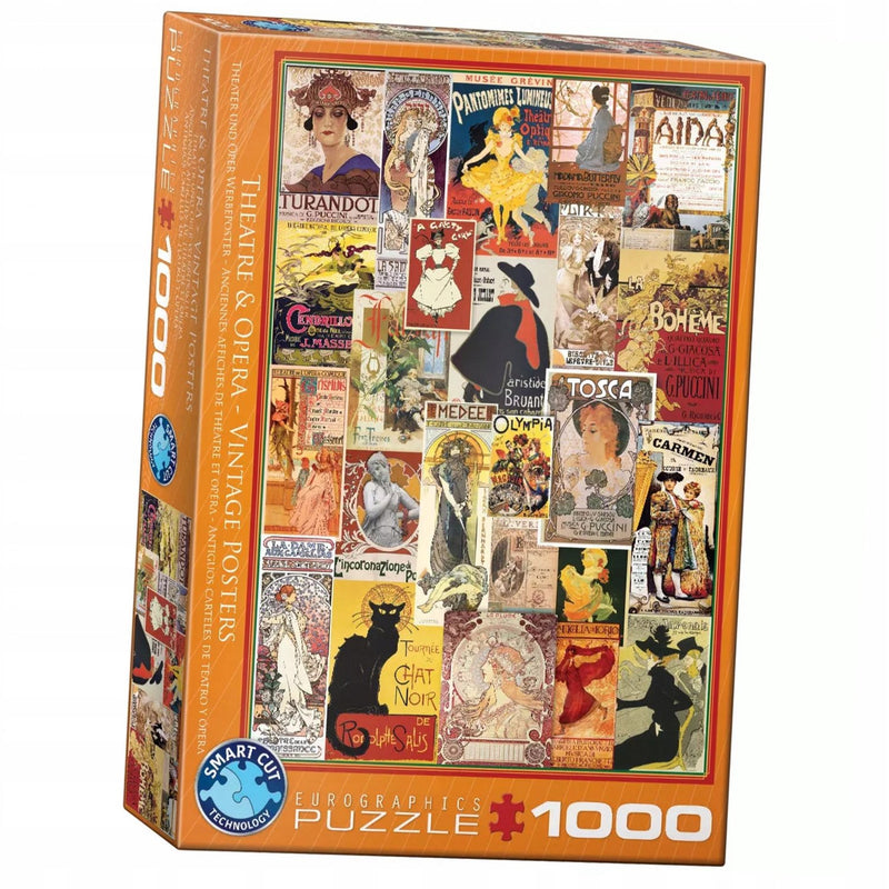 Eurographics - affiches vintage de théâtre et d'opéra [affiches vintage d'opéra de théâtre] - 1000 pièces 48×68cm (l×h) - puzzle