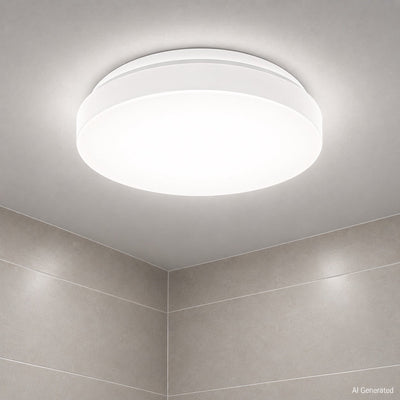 B.k.licht - éclairage de salle de bain LED - plafonnier - lampe de salle de bain blanche - ip44 - ø29cm - 4 000k - 1 200lm - 12w