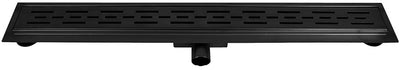 Caniveau de douche Differnz en acier inoxydable avec bride 70x70x500mm - noir (33.111.26)