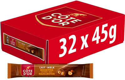 Barre de Côte d'Or au lait noisettes (32x 45gr)