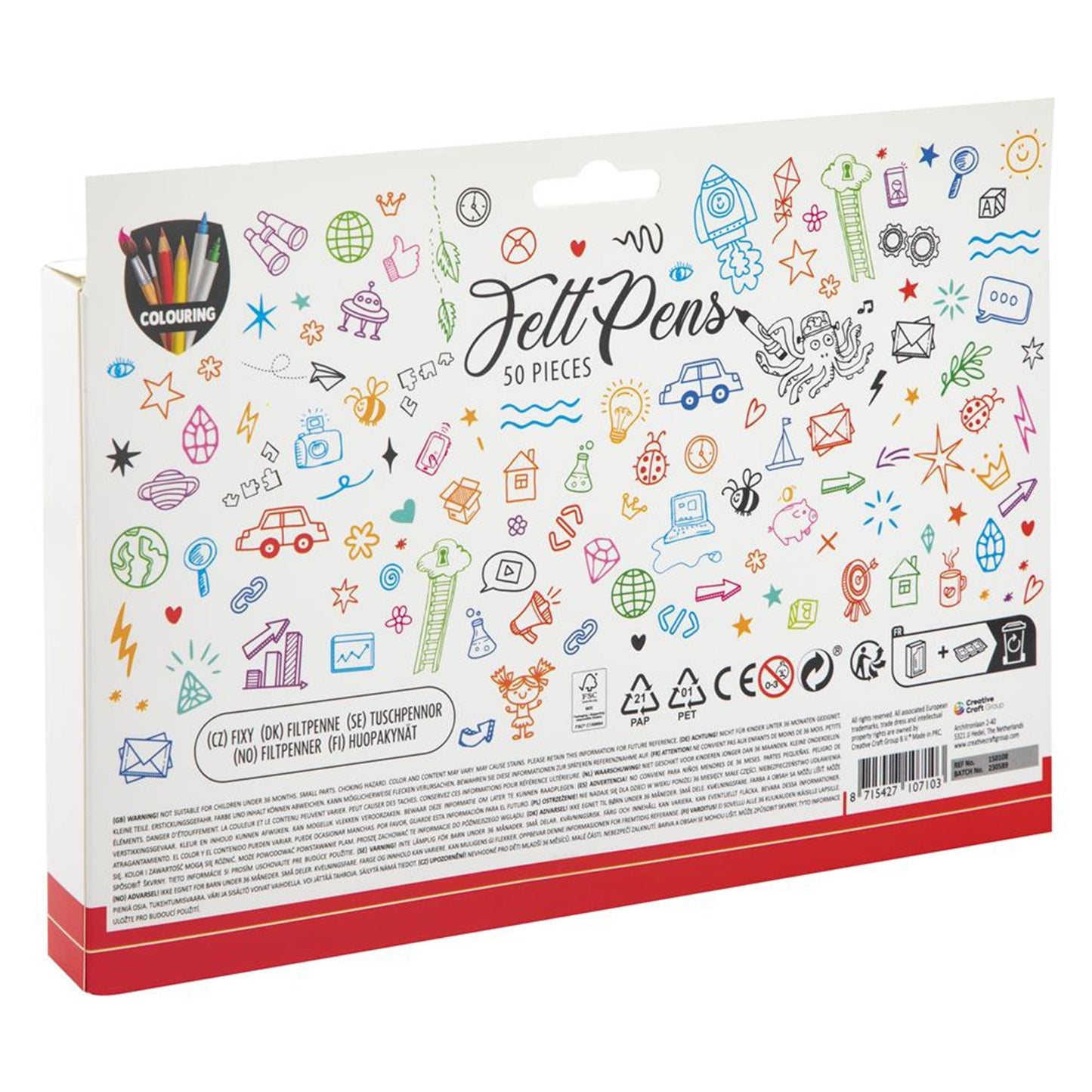 Set de feutres Grafix 50 pièces