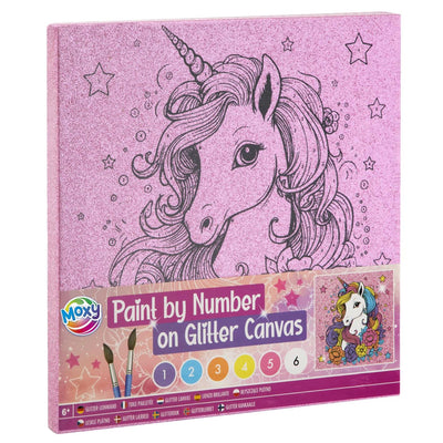 Creative Craft Group Painting by Number Glitter Canvas, 9DLG.