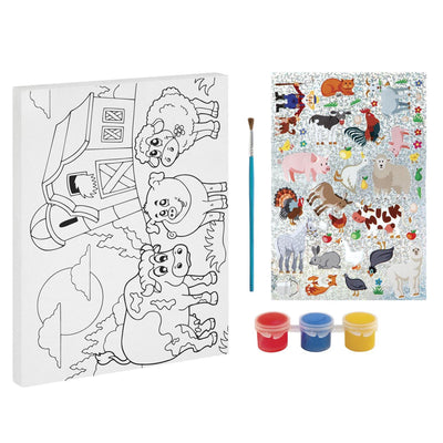 Peinture de toile de groupe d'artisanat créatif