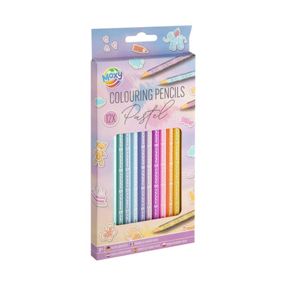 Crétiv Company colored crayons pastel, 12st.
