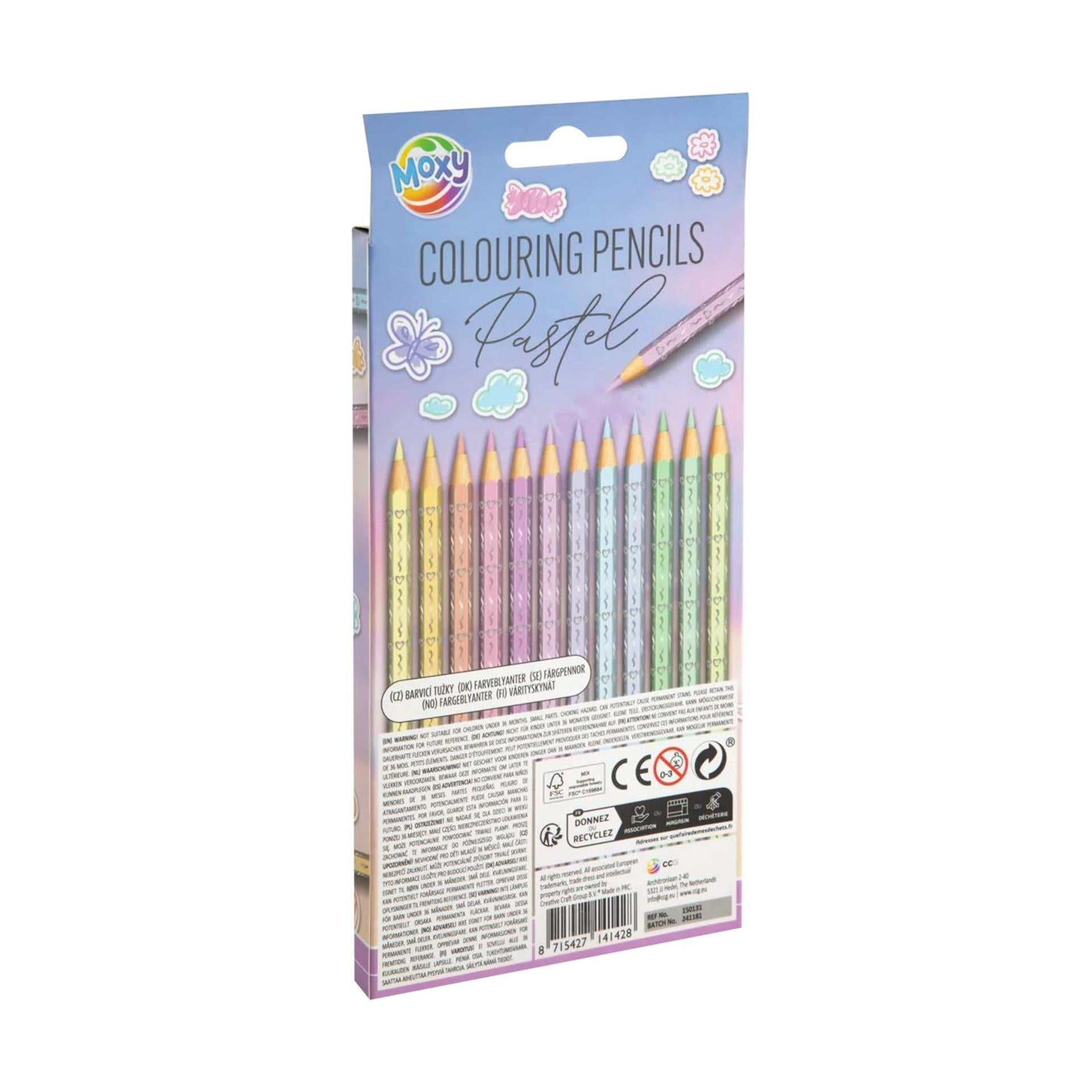 Crétiv Company colored crayons pastel, 12st.