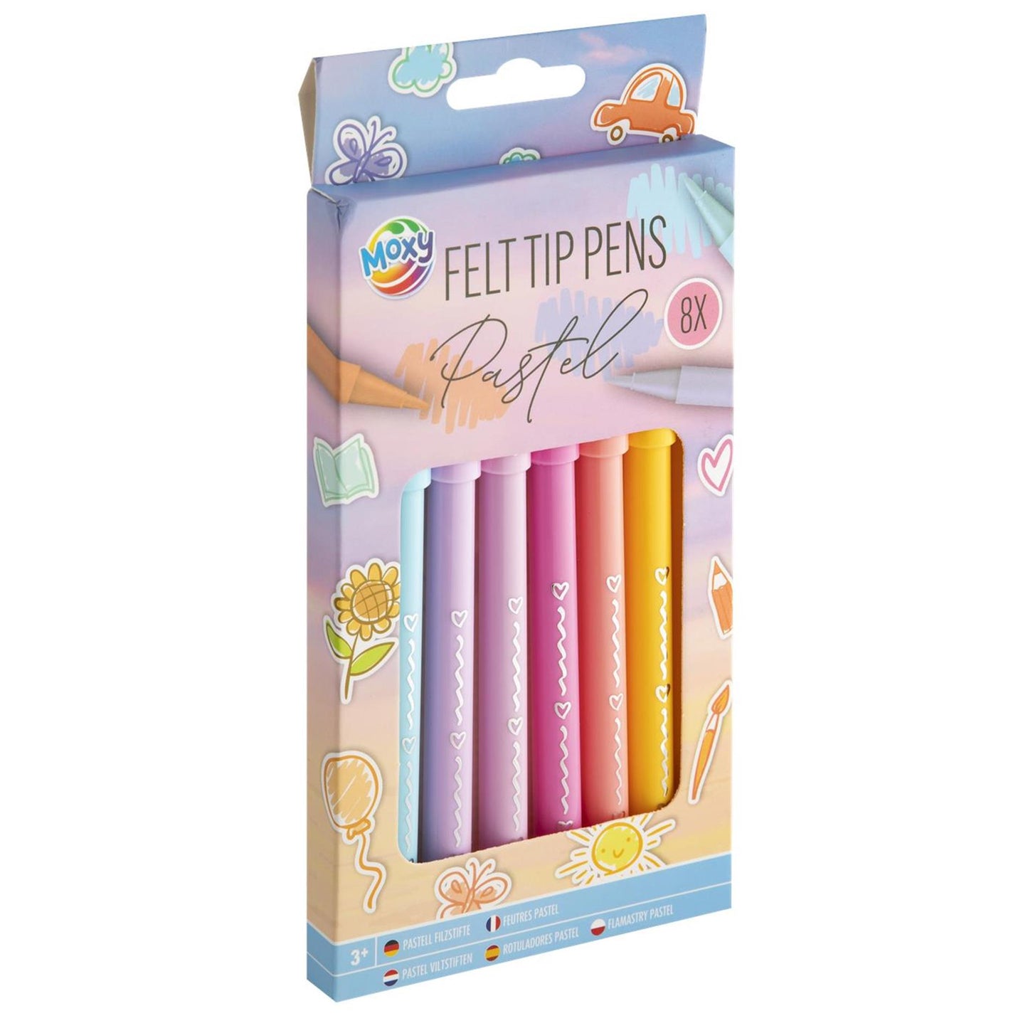 Creative Craft Group Felt -Tip Pens pastel, 8e.